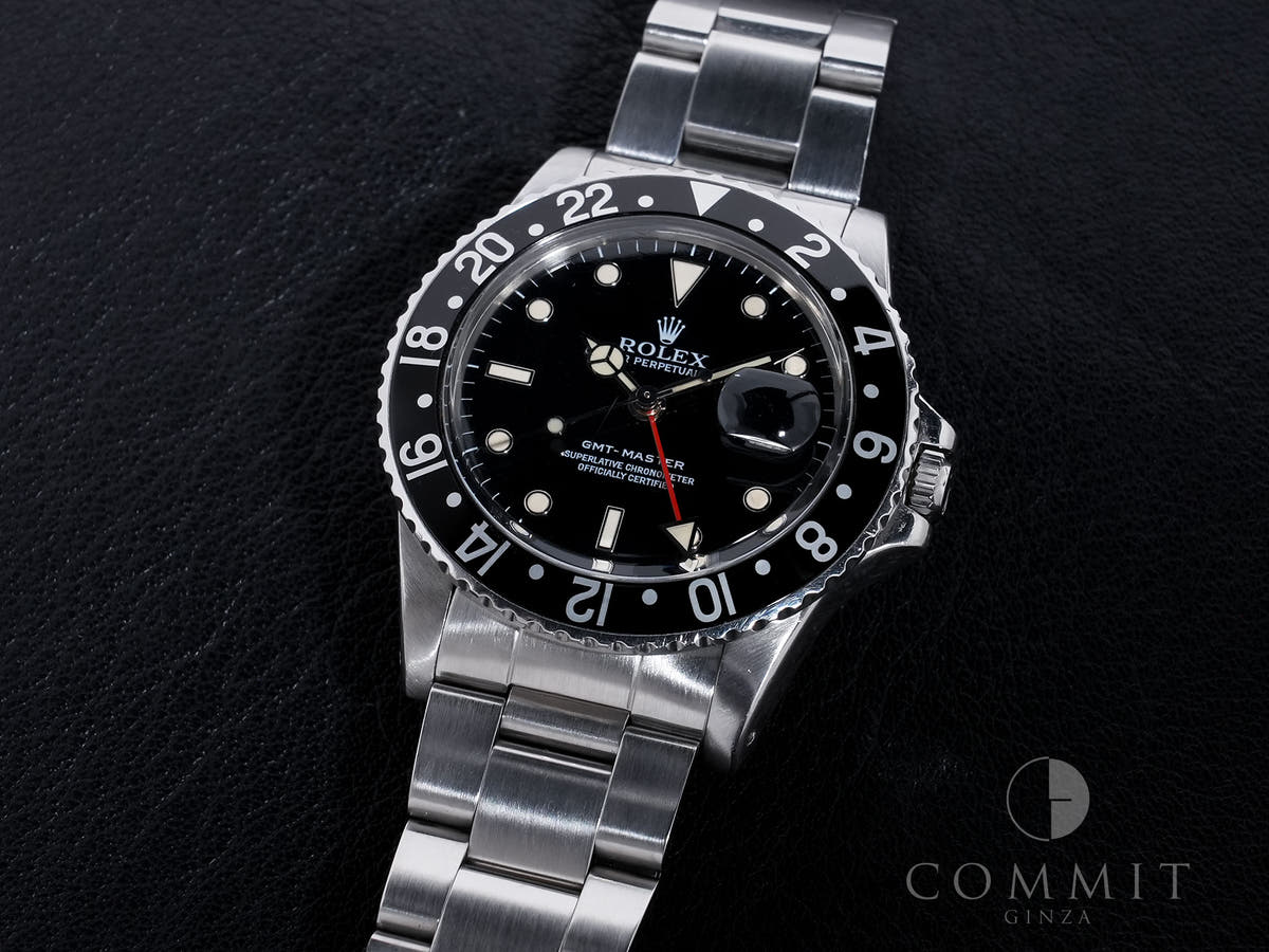 Rolex GMT Master Ref.16750 SS Black Dial Used c4s7zt2j