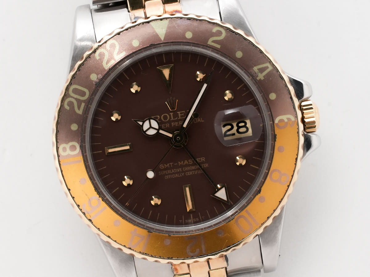 Rolex GMT Master Ref.1675/3 SS/YG Brown Dial Jubilee Bracelet Used gyafmnuv