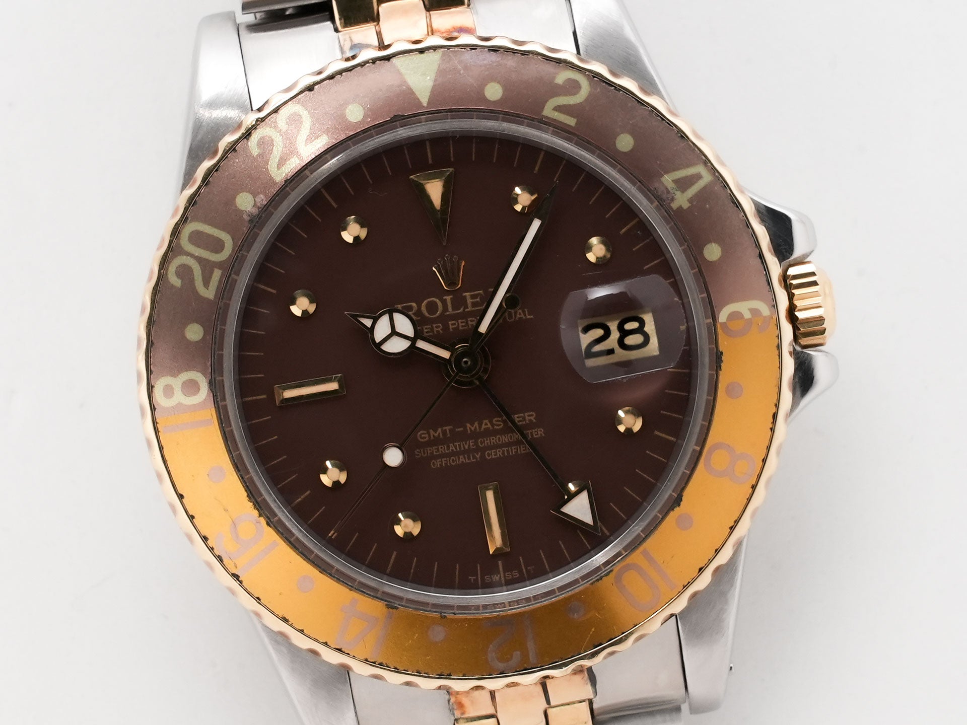 ロレックス GMTマスター Ref.1675/3 SS/YG ブラウン文字盤 ジュビリーブレスレット 中古 gyafmnuv