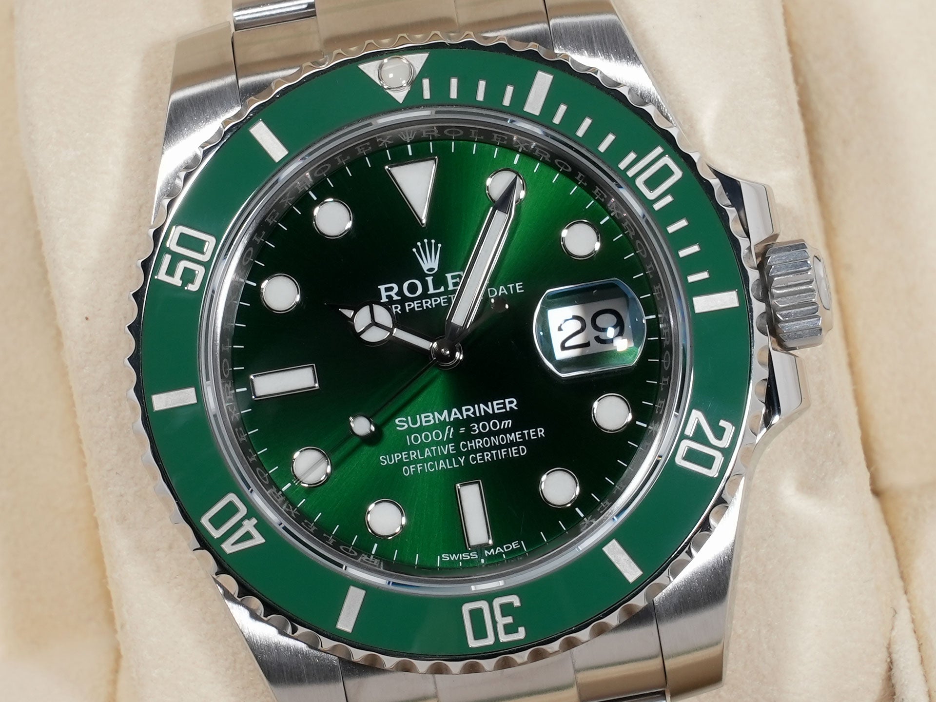 ロレックス サブマリーナー デイト Ref.116610LV SS グリーン文字盤 美中古 hfaemqpi