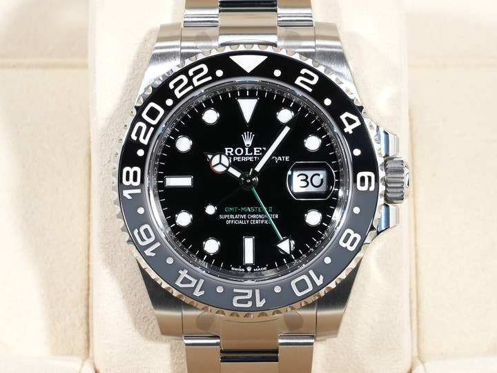 ロレックス GMTマスターII Ref.126710GRNR ステンレススチール ブラック文字盤 オイスターブレスレット