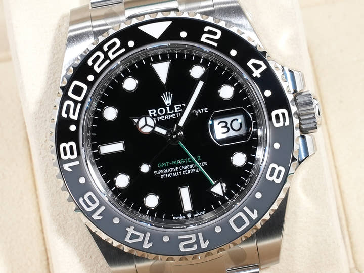 ロレックス GMTマスターII Ref.126710GRNR ステンレススチール ブラック文字盤 オイスターブレスレット