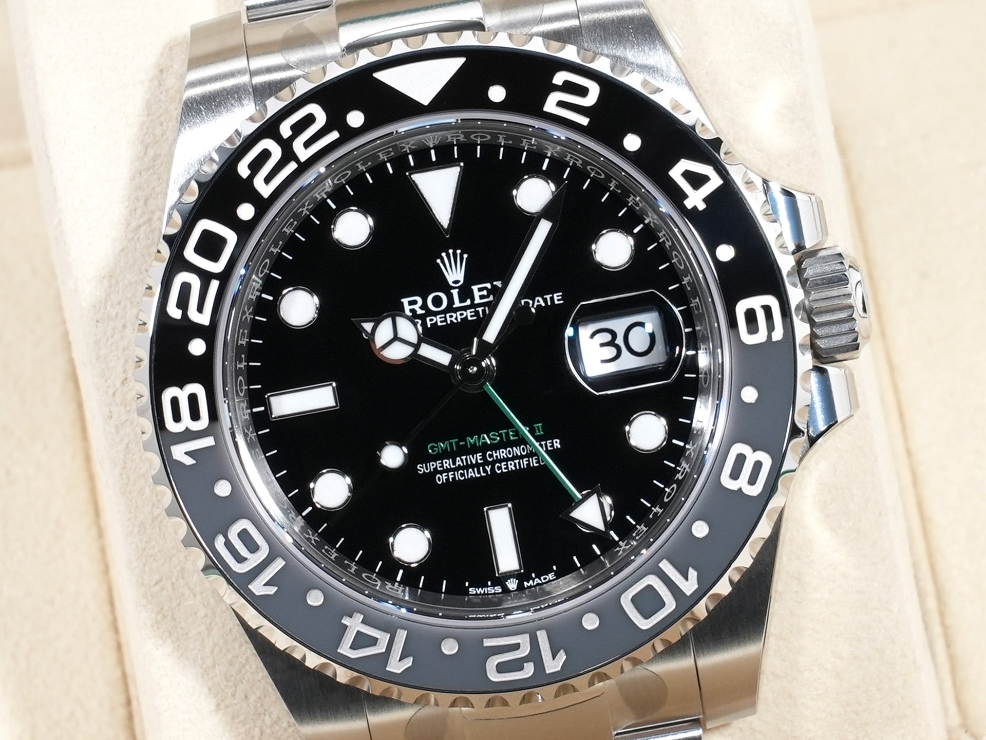 ロレックス GMTマスターII Ref.126710GRNR ステンレススチール ブラック文字盤 オイスターブレスレット