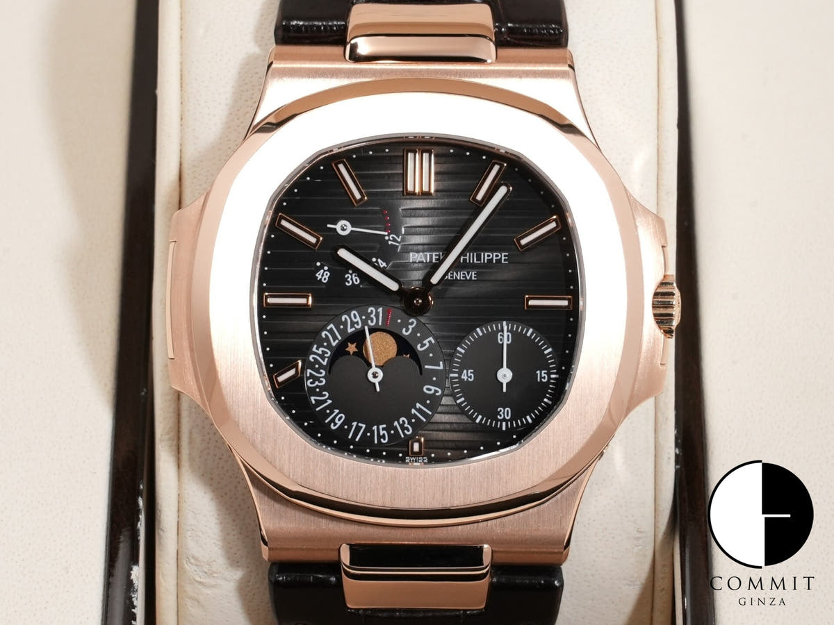 パテックフィリップ ノーチラス Ref.5712R-001 18KRG ブラック ブラウン文字盤 美中古 obtmbbgp
