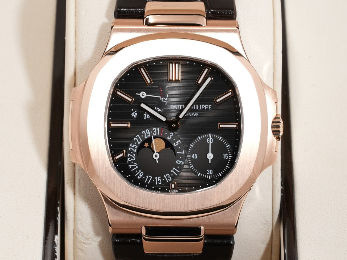 パテックフィリップ ノーチラス Ref.5712R-001 18KRG ブラック ブラウン文字盤 美中古 obtmbbgp
