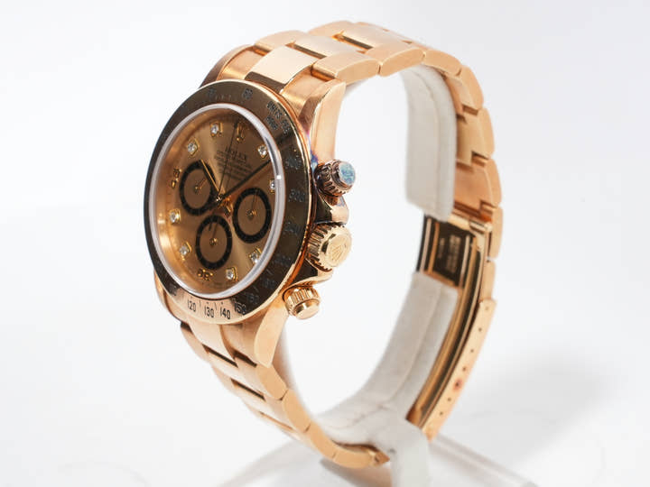 Rolex Daytona El Primero Ref. 16528G Yellow Gold Champagne Dial with 8 Diamonds