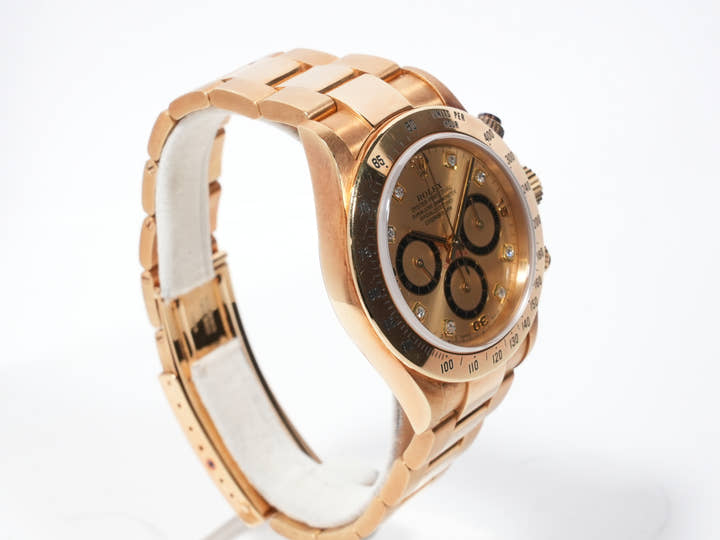 Rolex Daytona El Primero Ref. 16528G Yellow Gold Champagne Dial with 8 Diamonds