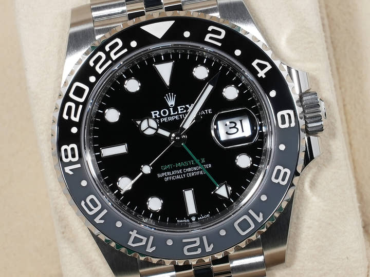 ロレックス GMTマスターII Ref.126710GRNR ステンレススチール ブラック文字盤 ジュビリーブレスレット