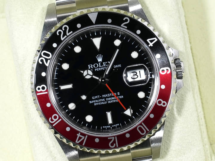 ロレックス GMTマスターII Ref.16710 ステンレススチール ブラック文字盤 オイスターブレスレット 美品 yx5hotua
