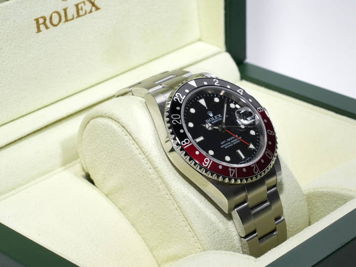 ロレックス GMTマスターII Ref.16710 ステンレススチール ブラック文字盤 オイスターブレスレット 美品 yx5hotua