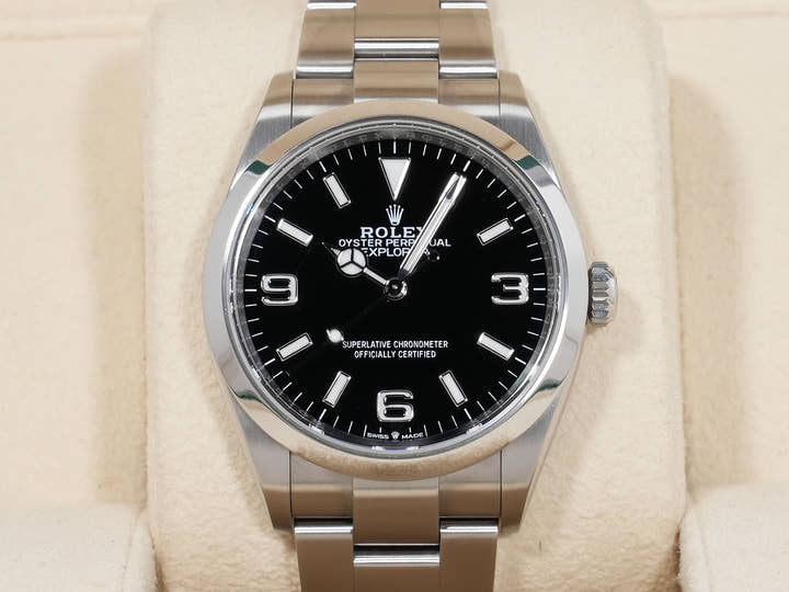 ロレックス エクスプローラー36 Ref.124270 ステンレススチール ブラック文字盤