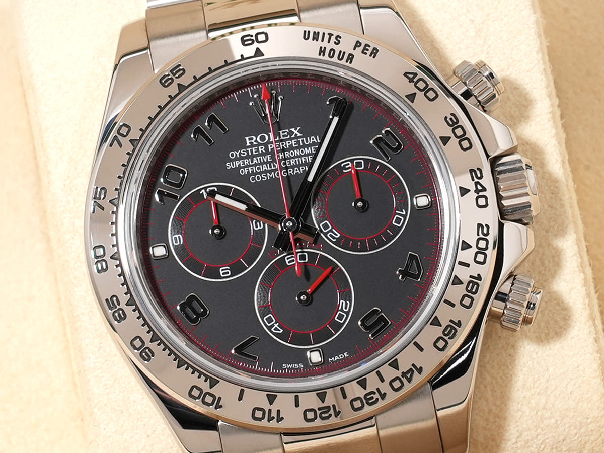 ロレックス デイトナ Ref.116509 18KWG ブラックアラビア文字盤 美品 oajf4axy