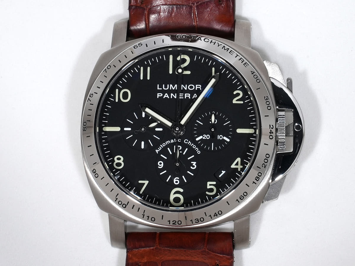 パネライ ルミノール クロノグラフ Ref.PAM00074 SS ブラック文字盤 美中古 s2awmtbb