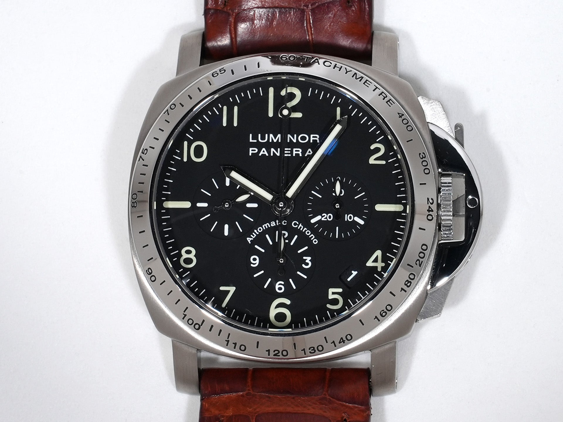 パネライ ルミノール クロノグラフ Ref.PAM00074 SS ブラック文字盤 美中古 s2awmtbb
