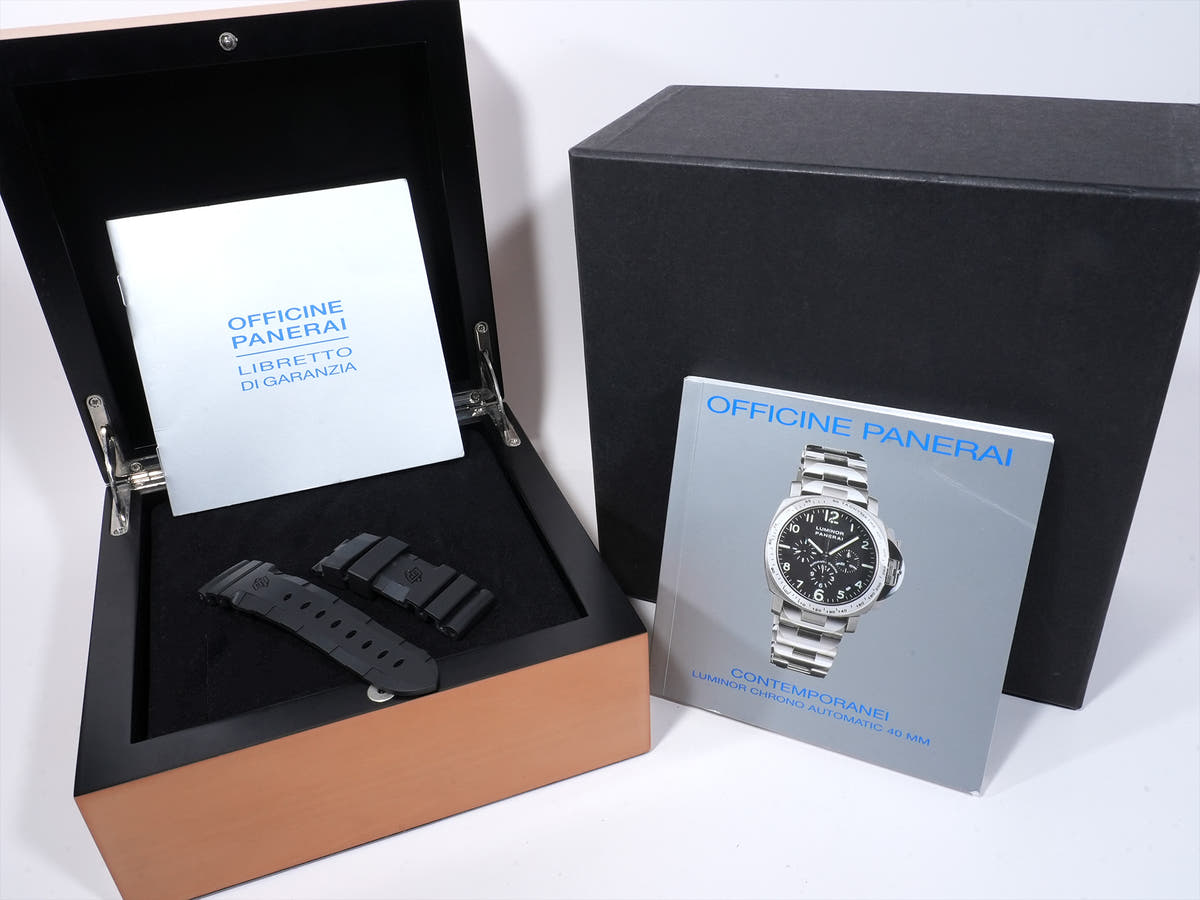 パネライ ルミノール クロノグラフ Ref.PAM00074 SS ブラック文字盤 美中古 s2awmtbb