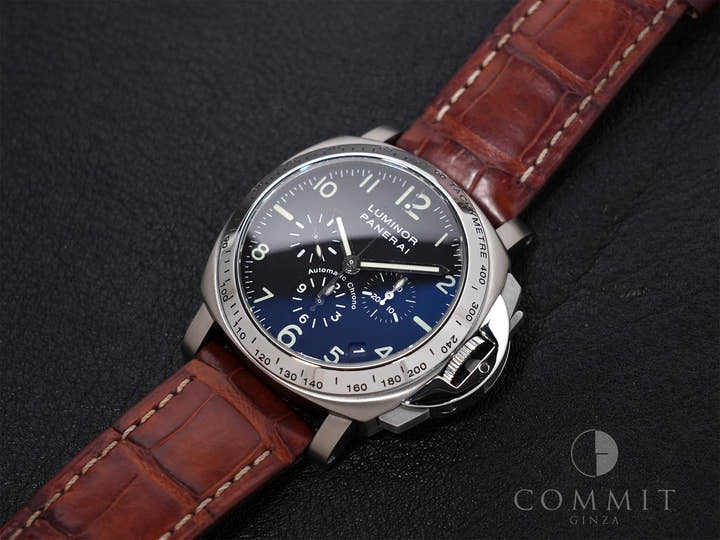 パネライ ルミノール クロノグラフ Ref.PAM00074 SS ブラック文字盤 美中古 s2awmtbb