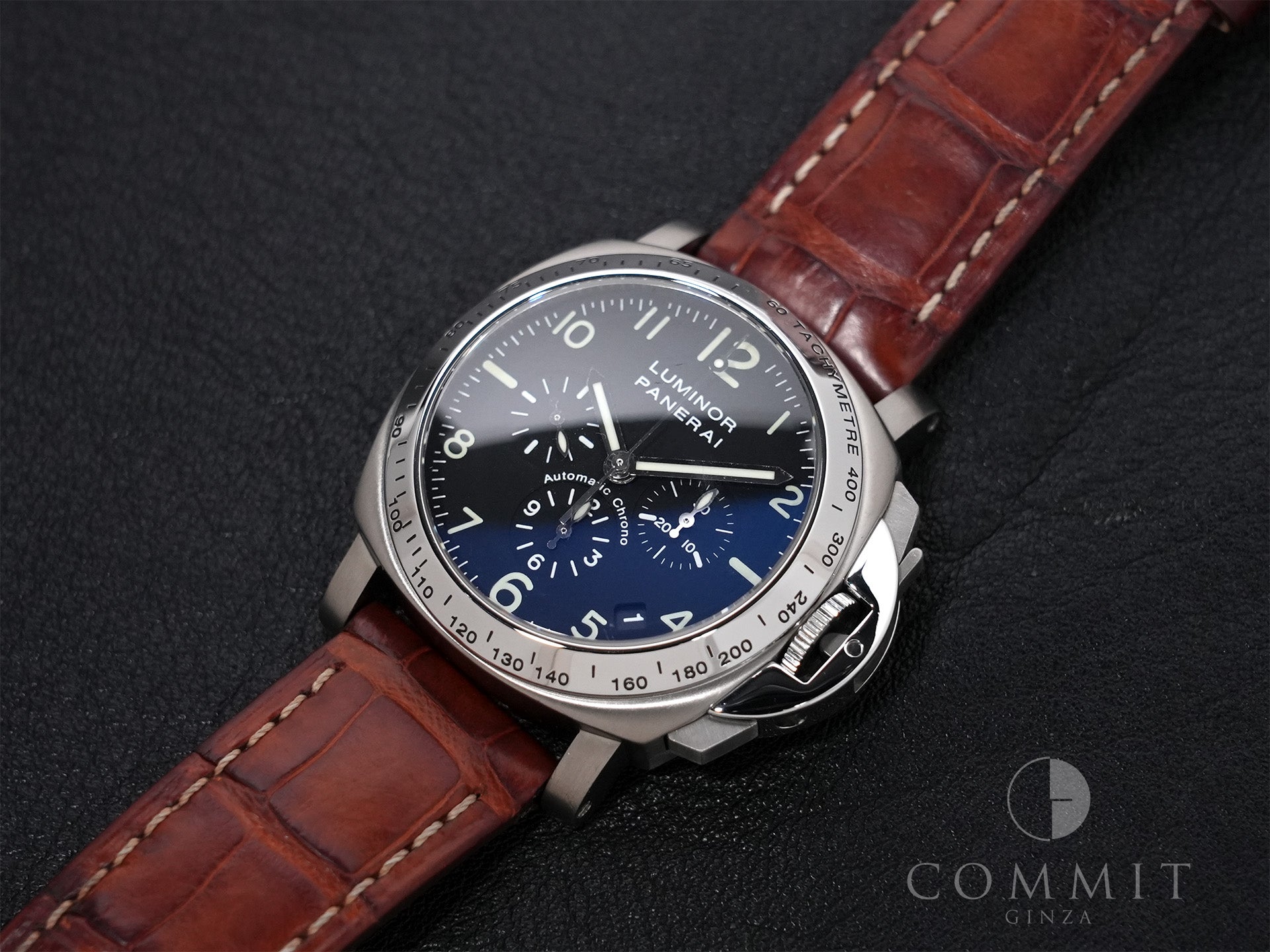 パネライ ルミノール クロノグラフ Ref.PAM00074 SS ブラック文字盤 美中古 s2awmtbb