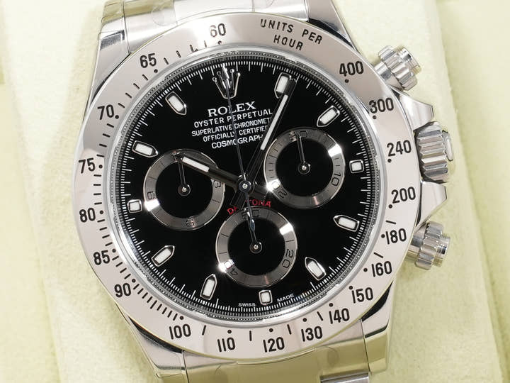 ロレックス デイトナ Ref.116520 ステンレススチール ブラック文字盤
