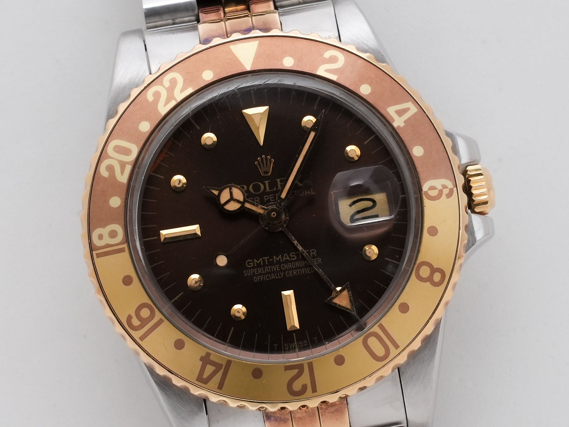 ロレックス GMTマスター Ref.1675/3 SS/YG ブラウン文字盤 ジュビリーブレスレット 中古 ikjqio3i