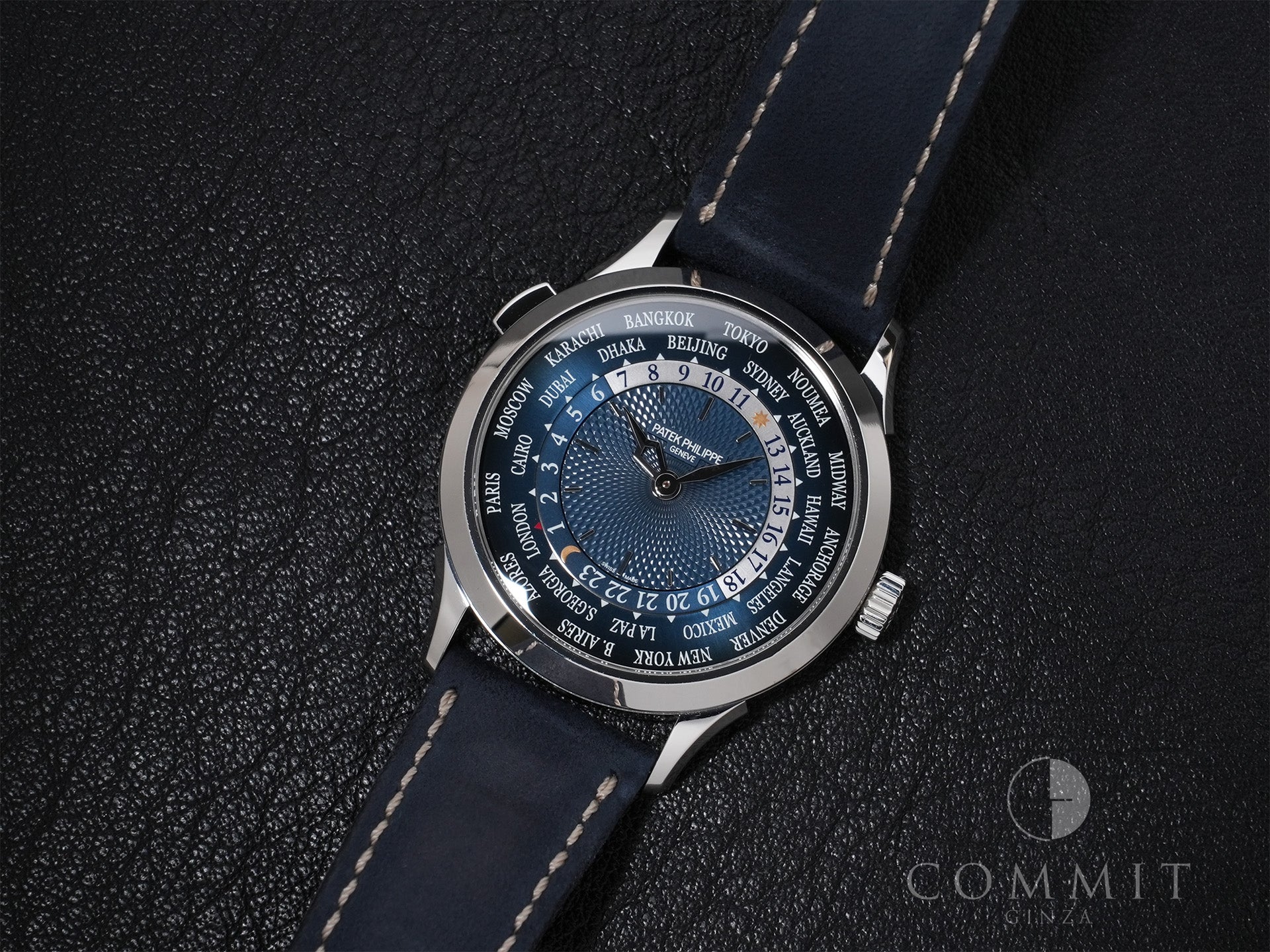 Patek Philippe Complications World Time Ref.5230P-001 PT Blue Dial Good Condition Unngb3gu