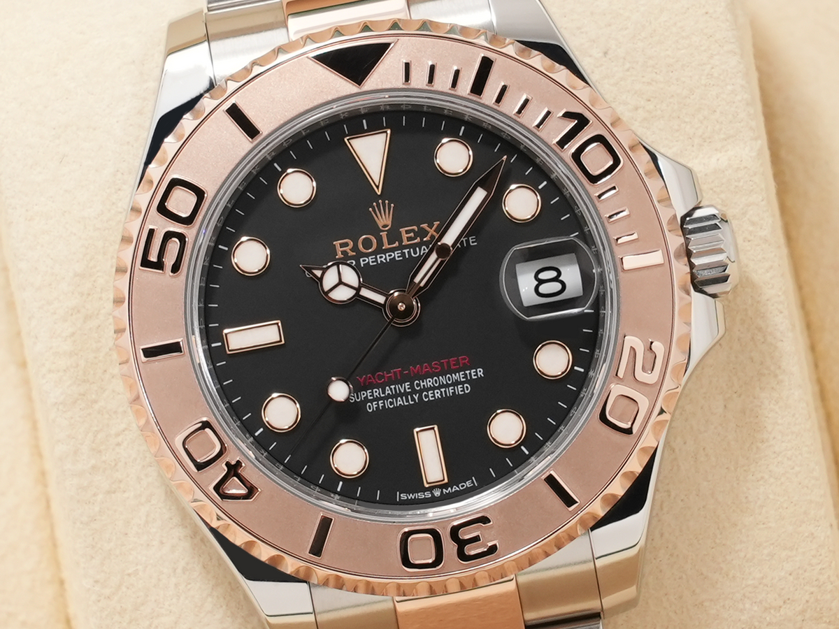 ロレックス ヨットマスター37 Ref.268621 SS/ERG ブラック文字盤 美中古 kapn87ns