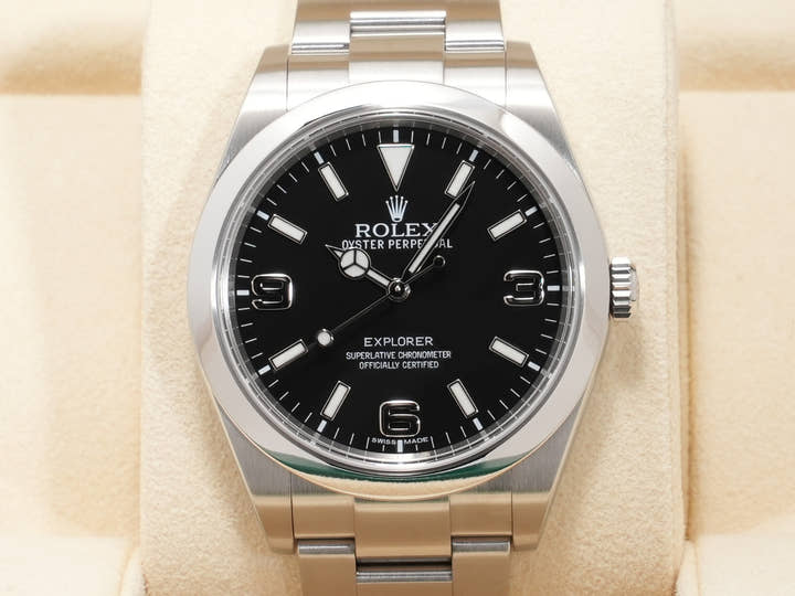 ロレックス エクスプローラーI Ref.214270 ステンレススチール ブラック文字盤