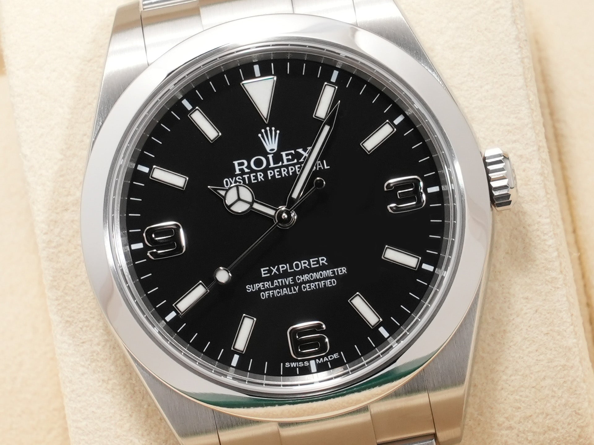 ロレックス エクスプローラーI Ref.214270 ステンレススチール ブラック文字盤
