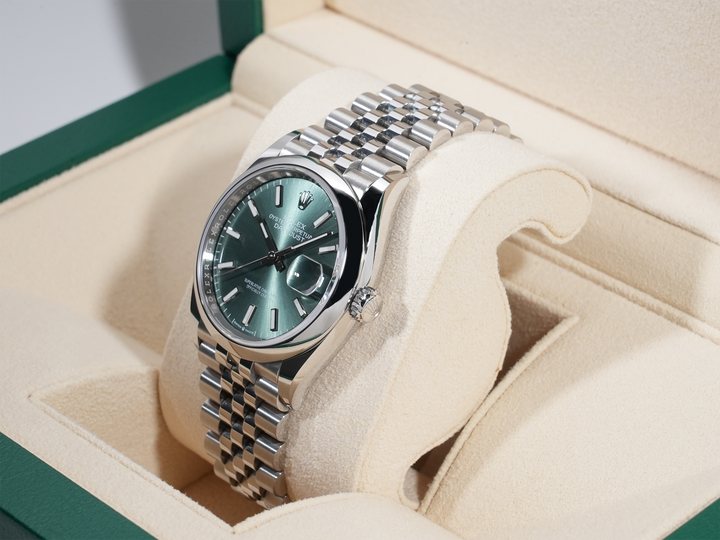 Rolex Datejust 36 Ref. 126200 Stainless Steel Mint Green Dial Jubilee Bracelet