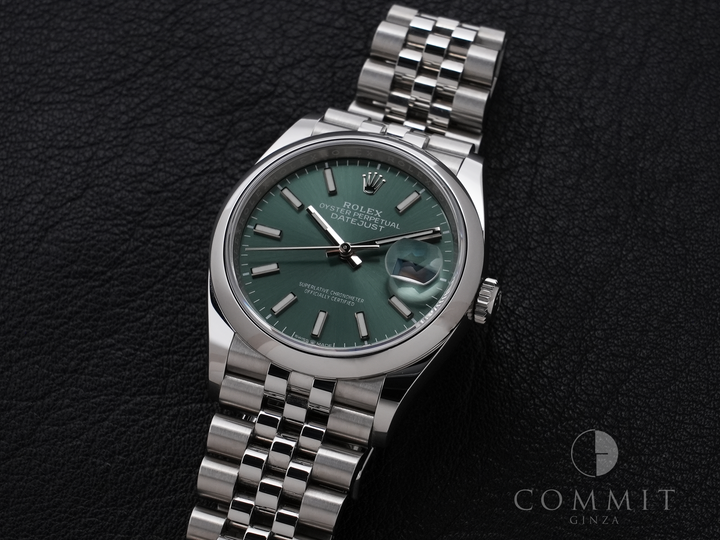 Rolex Datejust 36 Ref. 126200 Stainless Steel Mint Green Dial Jubilee Bracelet