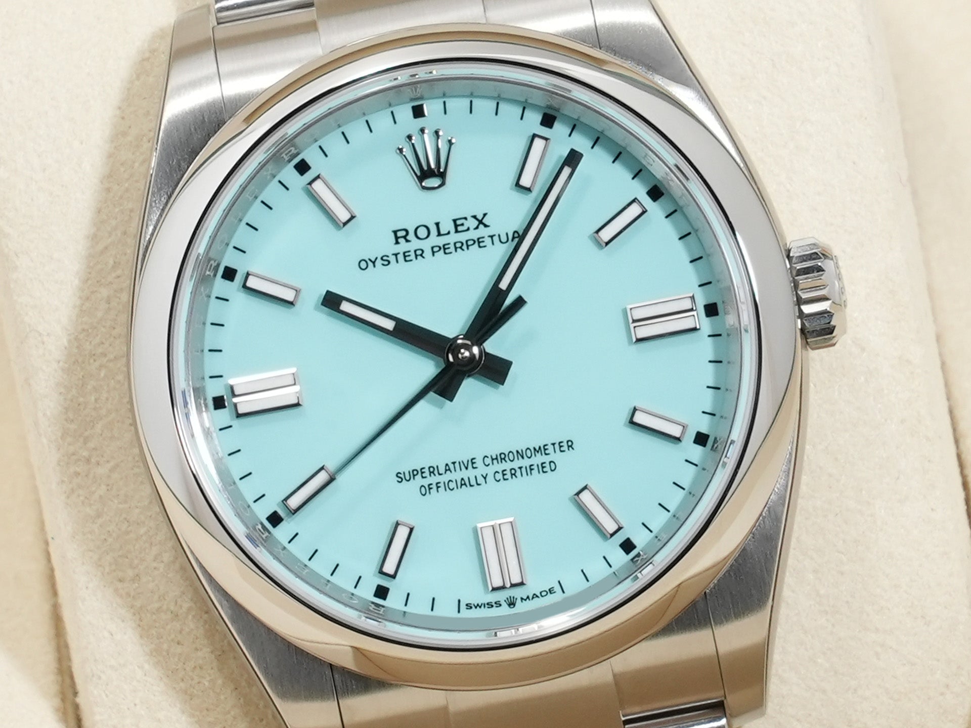 ロレックス オイスターパーペチュアル36 Ref.126000 SS ターコイズ文字盤 未使用 t8myuxqz