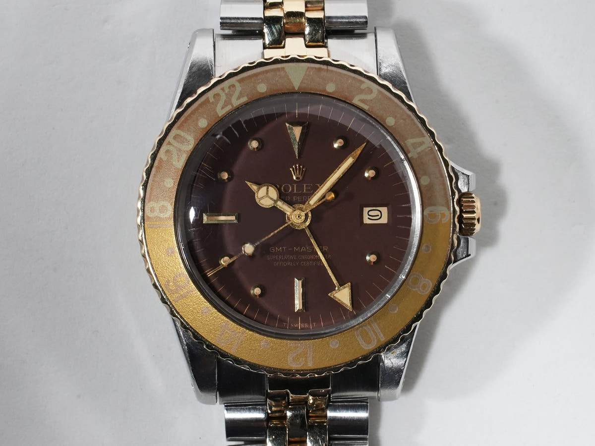 Rolex GMT Master Ref.1675/3 SS/YG Brown Dial Jubilee Bracelet Used 9prkj3mc