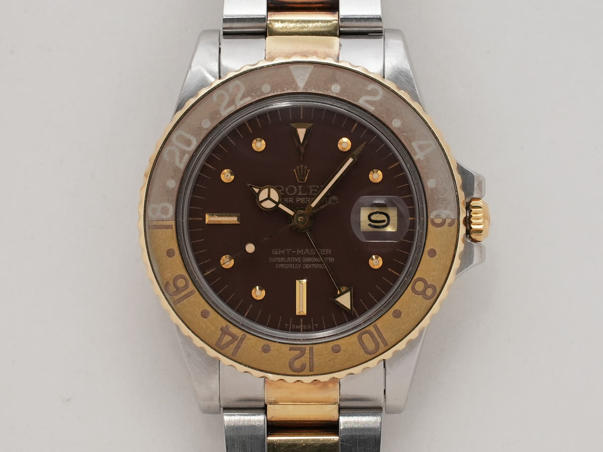 Rolex GMT Master Ref.1675/3 SS/YG Brown Dial Oyster Bracelet Used ieatq22r