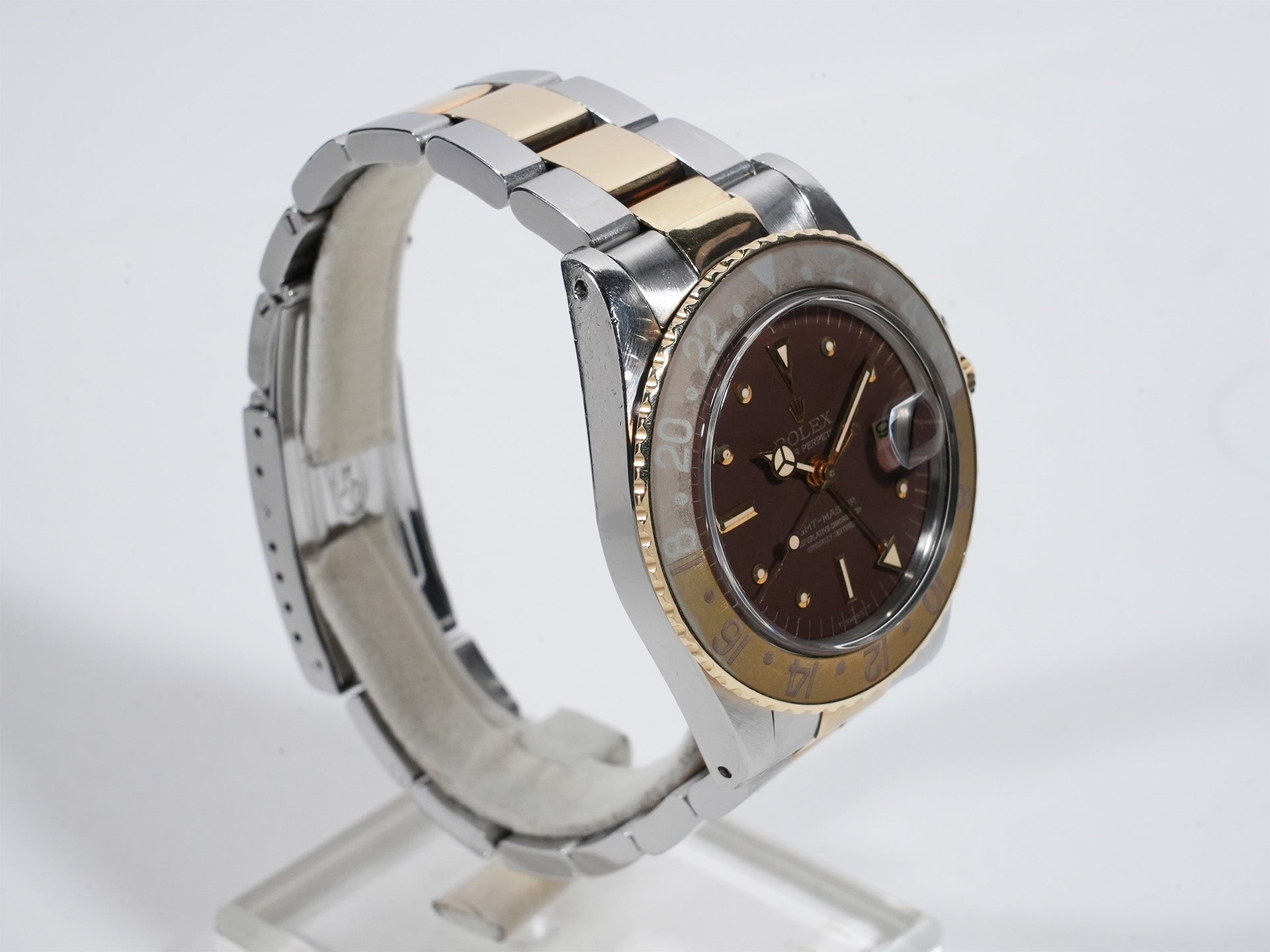 Rolex GMT Master Ref.1675/3 SS/YG Brown Dial Oyster Bracelet Used ieatq22r
