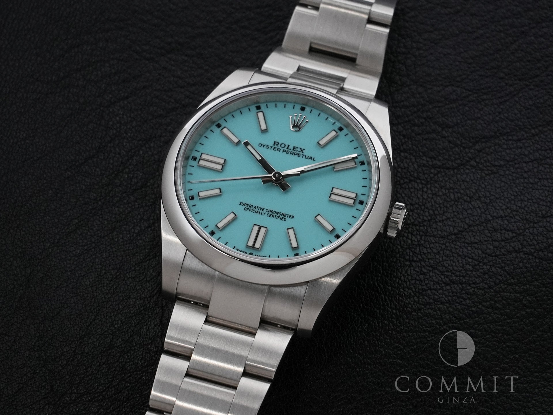 Rolex Oyster Perpetual 41 Ref.124300 SS Turquoise Dial Used tiiu3e9v