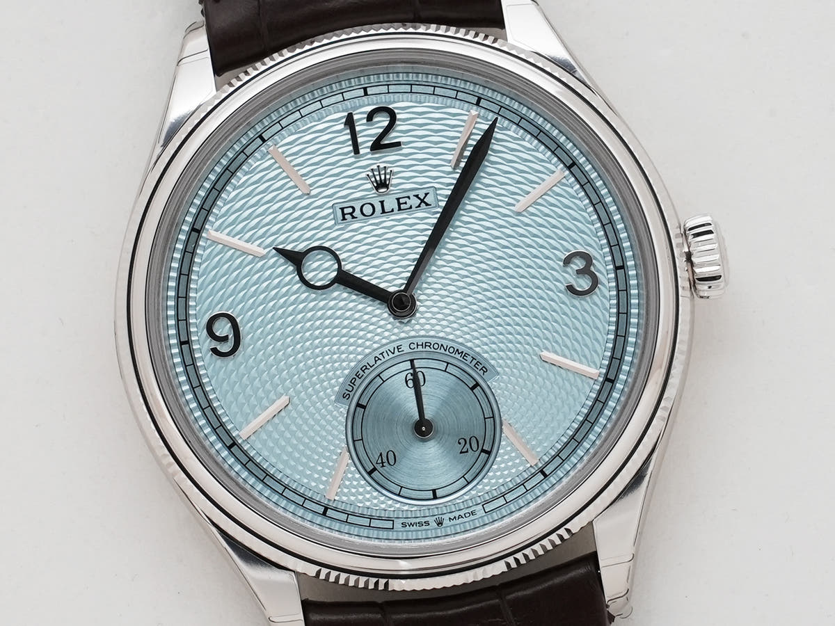 ロレックス 1908 Ref.52506 PT アイスブルー文字盤 未使用 tr6ezmrn
