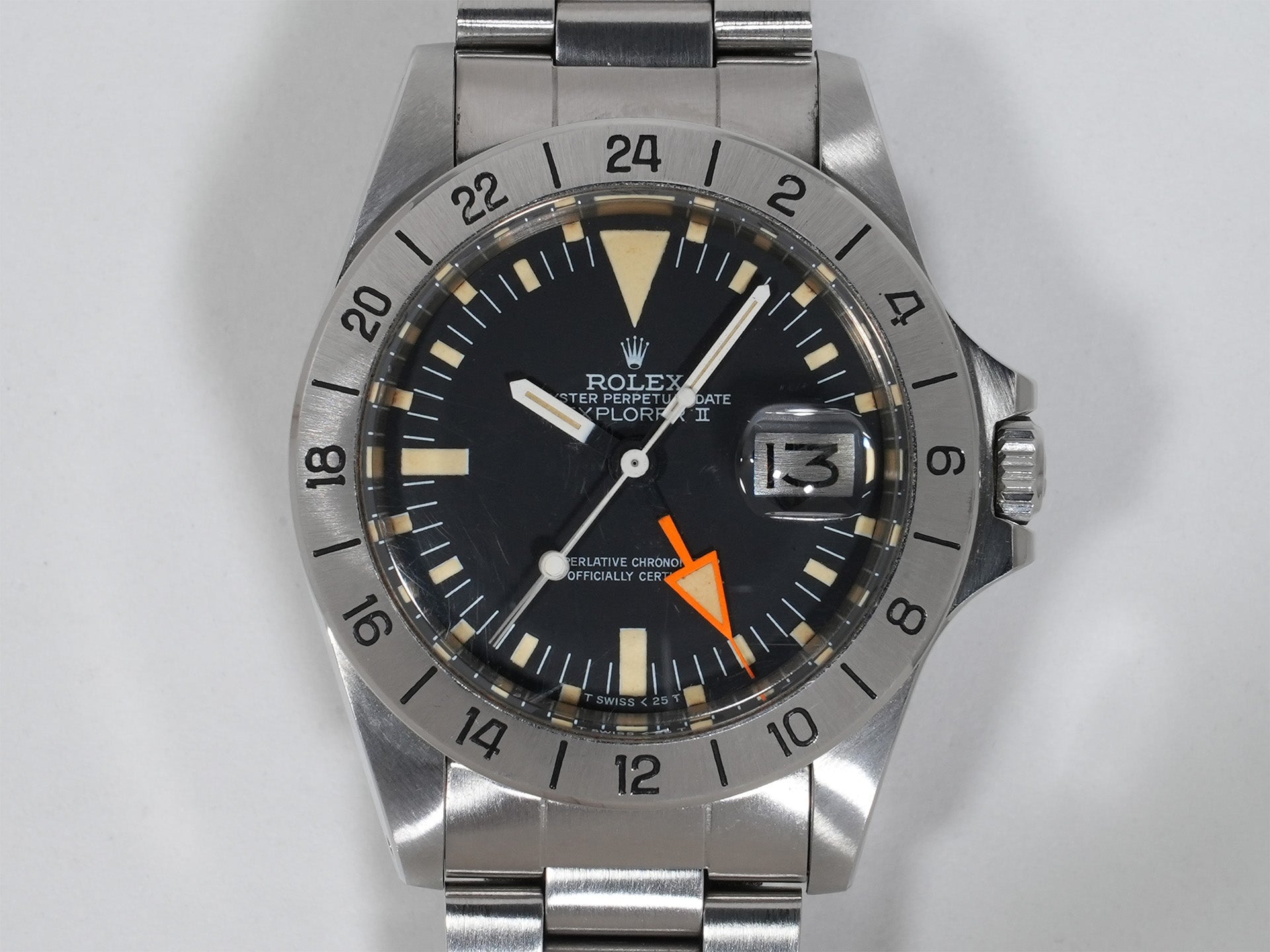 ロレックス エクスプローラーII Ref.1655 SS ブラック文字盤 中古 3fg5m5vt