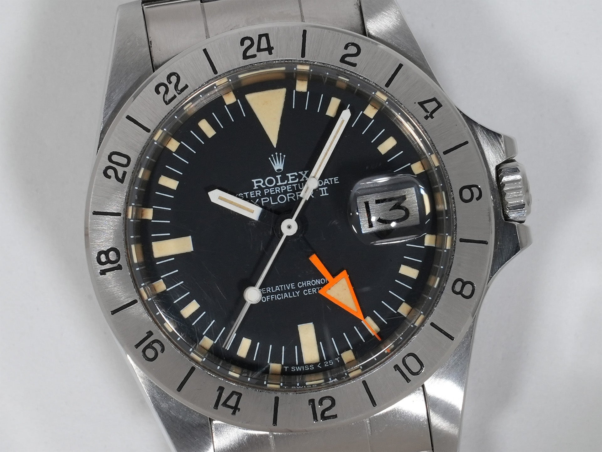 ロレックス エクスプローラーII Ref.1655 SS ブラック文字盤 中古 3fg5m5vt