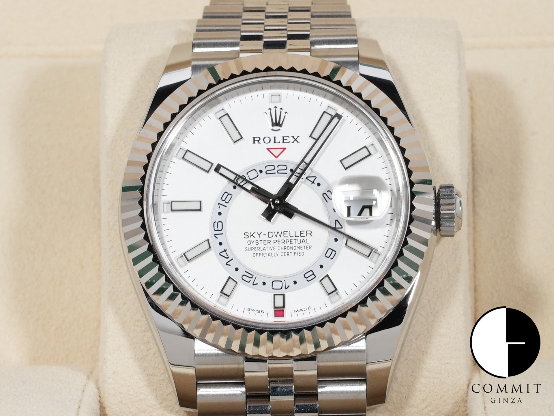 Rolex Sky-Dweller Ref.326934 SS/WG White Dial Jubilee Bracelet Used 6iumhq27
