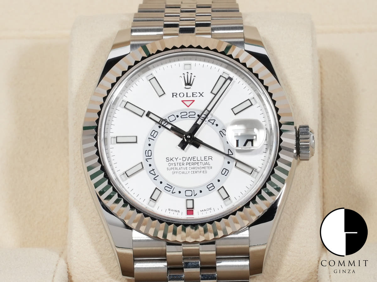 Rolex Sky-Dweller Ref.326934 SS/WG White Dial Jubilee Bracelet Used 6iumhq27