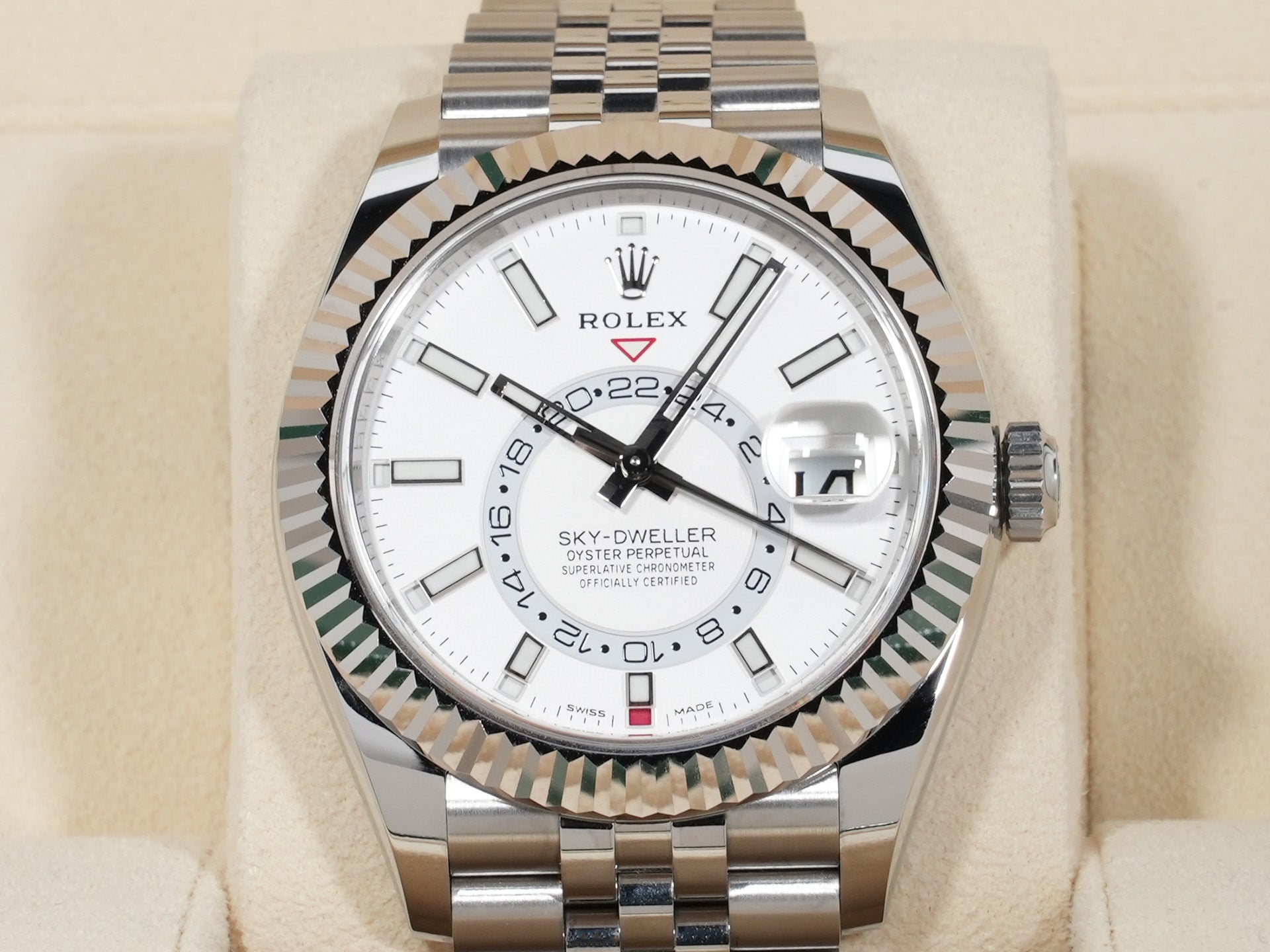 Rolex Sky-Dweller Ref.326934 SS/WG White Dial Jubilee Bracelet Used 6iumhq27