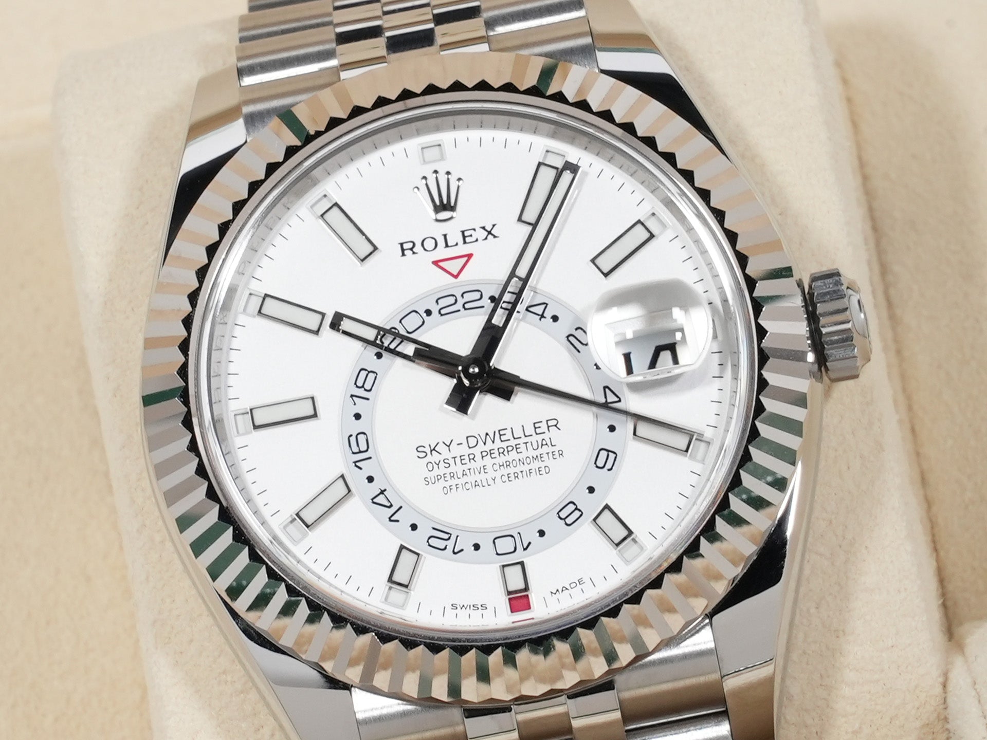 Rolex Sky-Dweller Ref.326934 SS/WG White Dial Jubilee Bracelet Used 6iumhq27