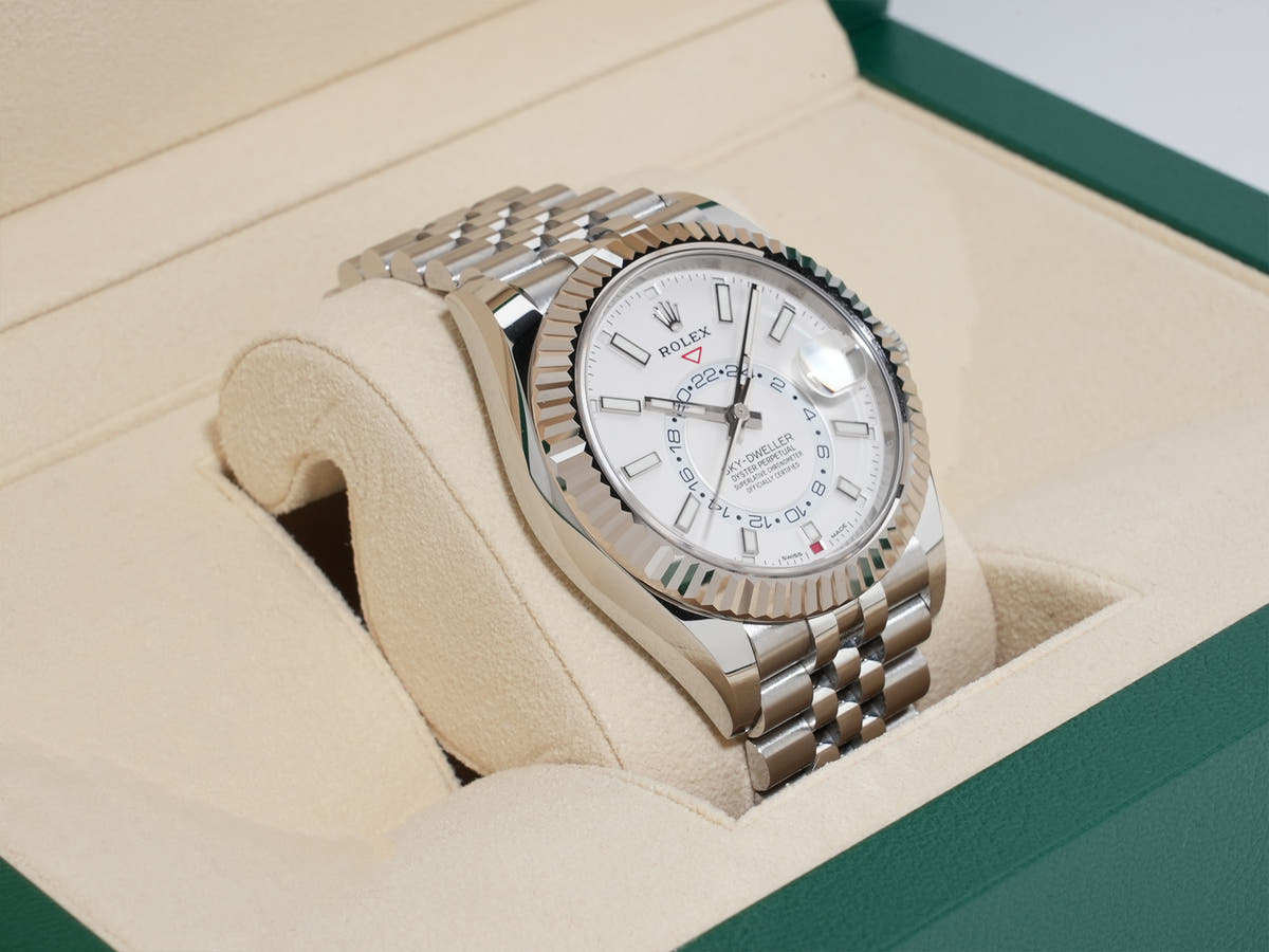 Rolex Sky-Dweller Ref.326934 SS/WG White Dial Jubilee Bracelet Used 6iumhq27