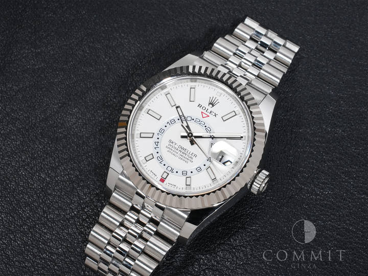 Rolex Sky-Dweller Ref. 326934 Stainless Steel/White Gold White Dial Jubilee Bracelet