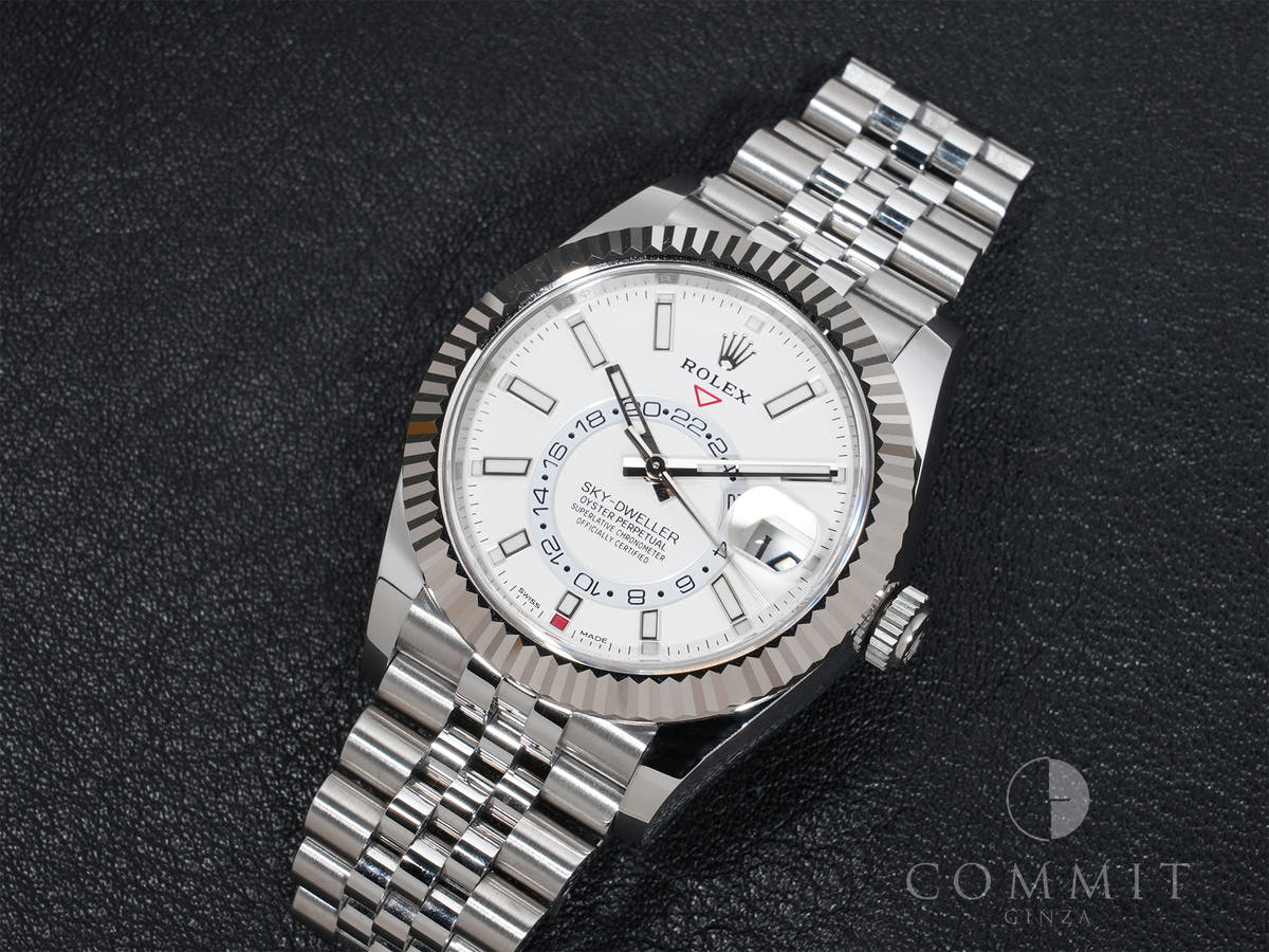Rolex Sky-Dweller Ref.326934 SS/WG White Dial Jubilee Bracelet Used 6iumhq27