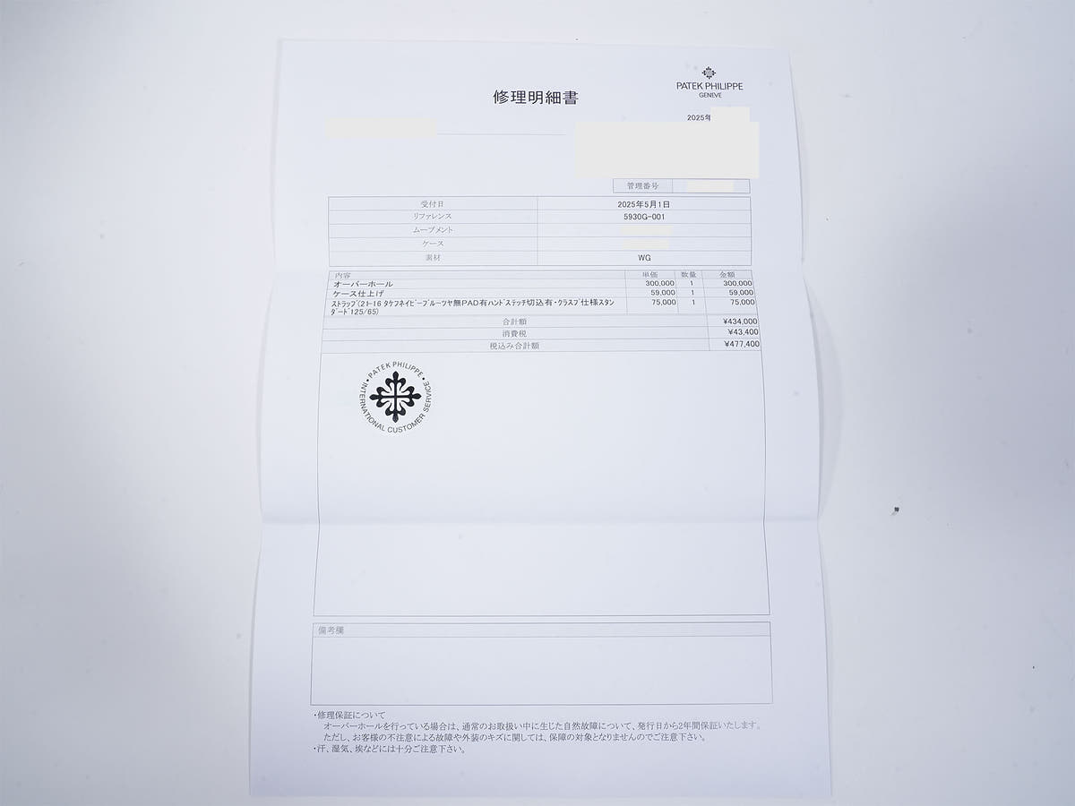 パテックフィリップ コンプリケーション ワールドタイム クロノグラフ Ref.5930G-001 18KWG ブルー文字盤 美品 pf4aa4xb