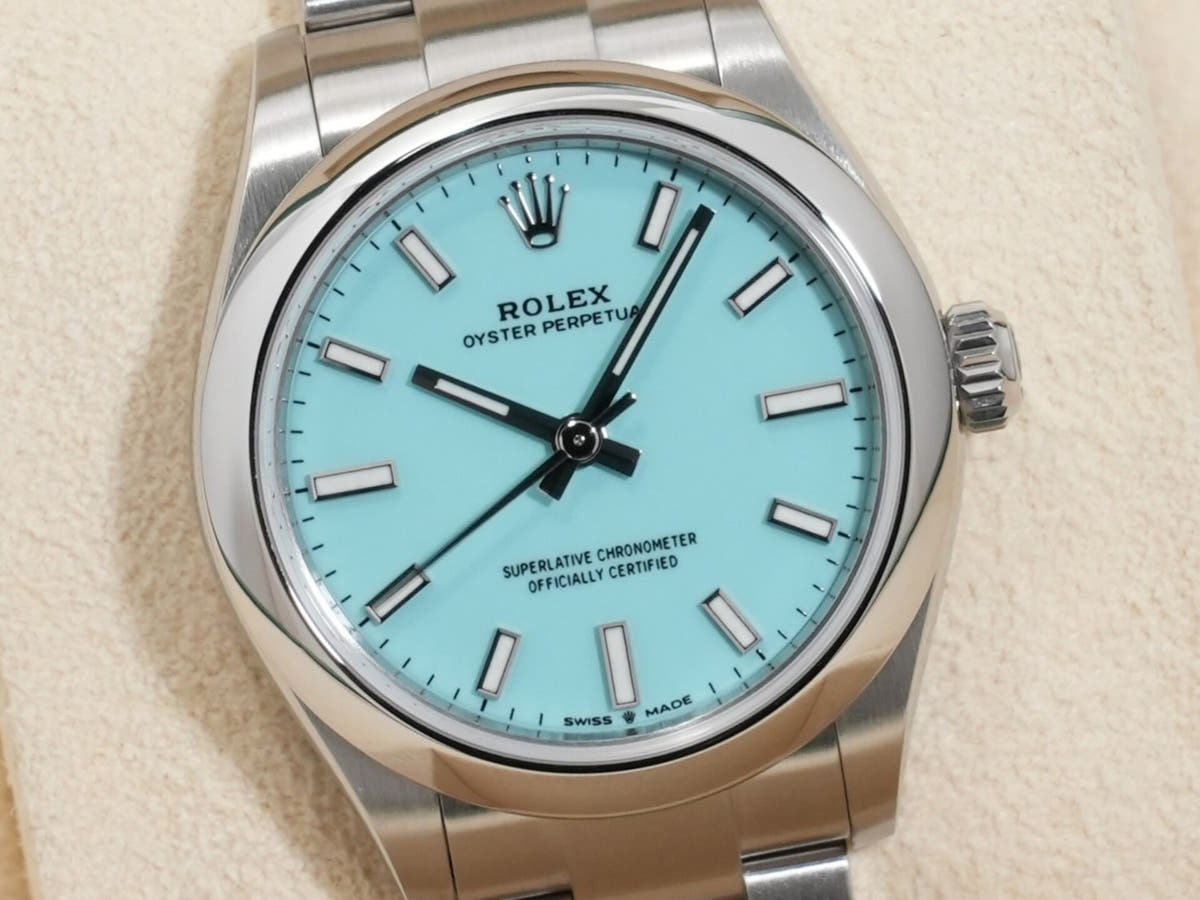 ロレックス オイスターパーペチュアル31 Ref.277200 SS ターコイズ文字盤 美品 eihkocgm