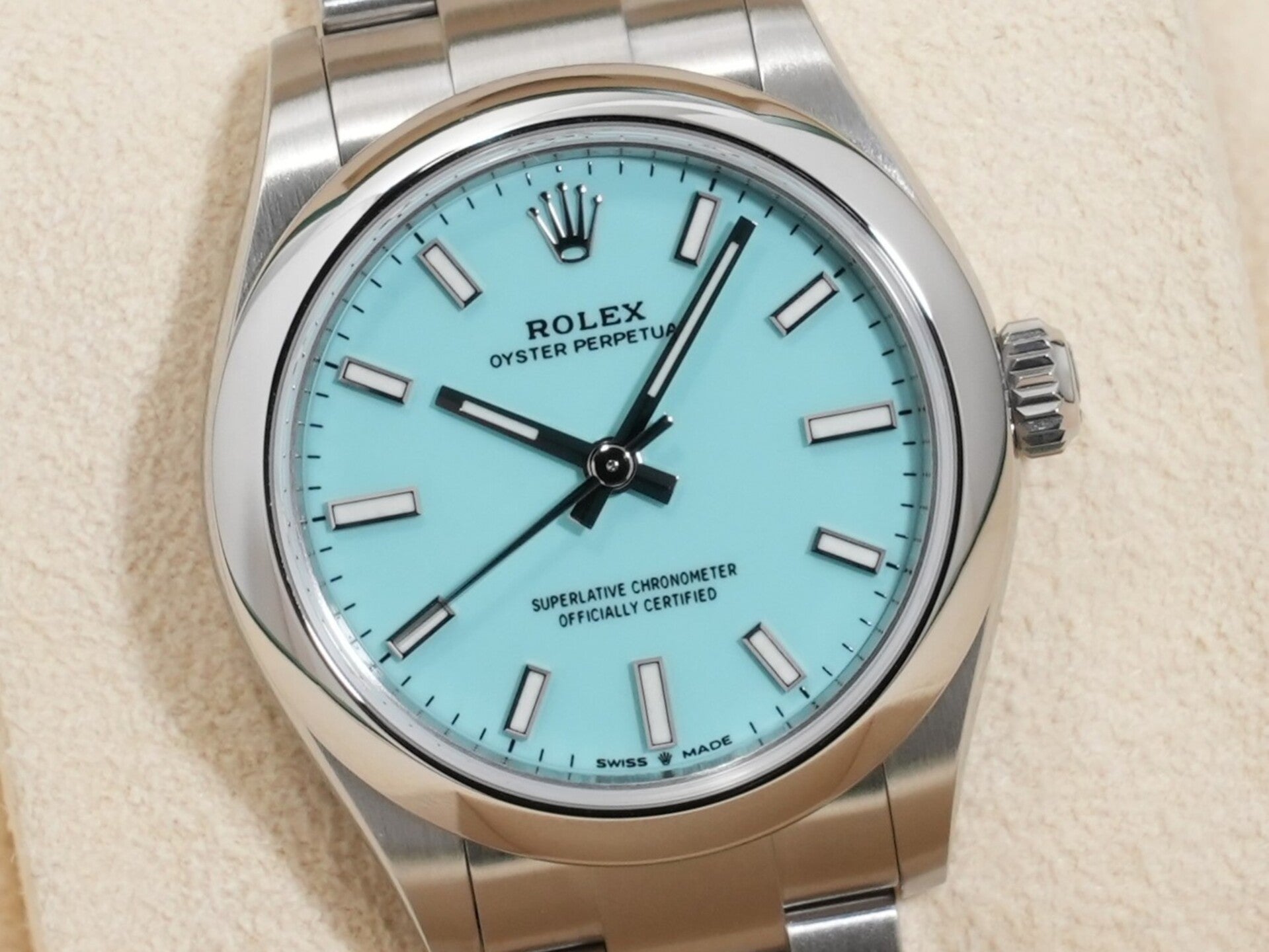 ロレックス オイスターパーペチュアル31 Ref.277200 SS ターコイズ文字盤 美品 eihkocgm