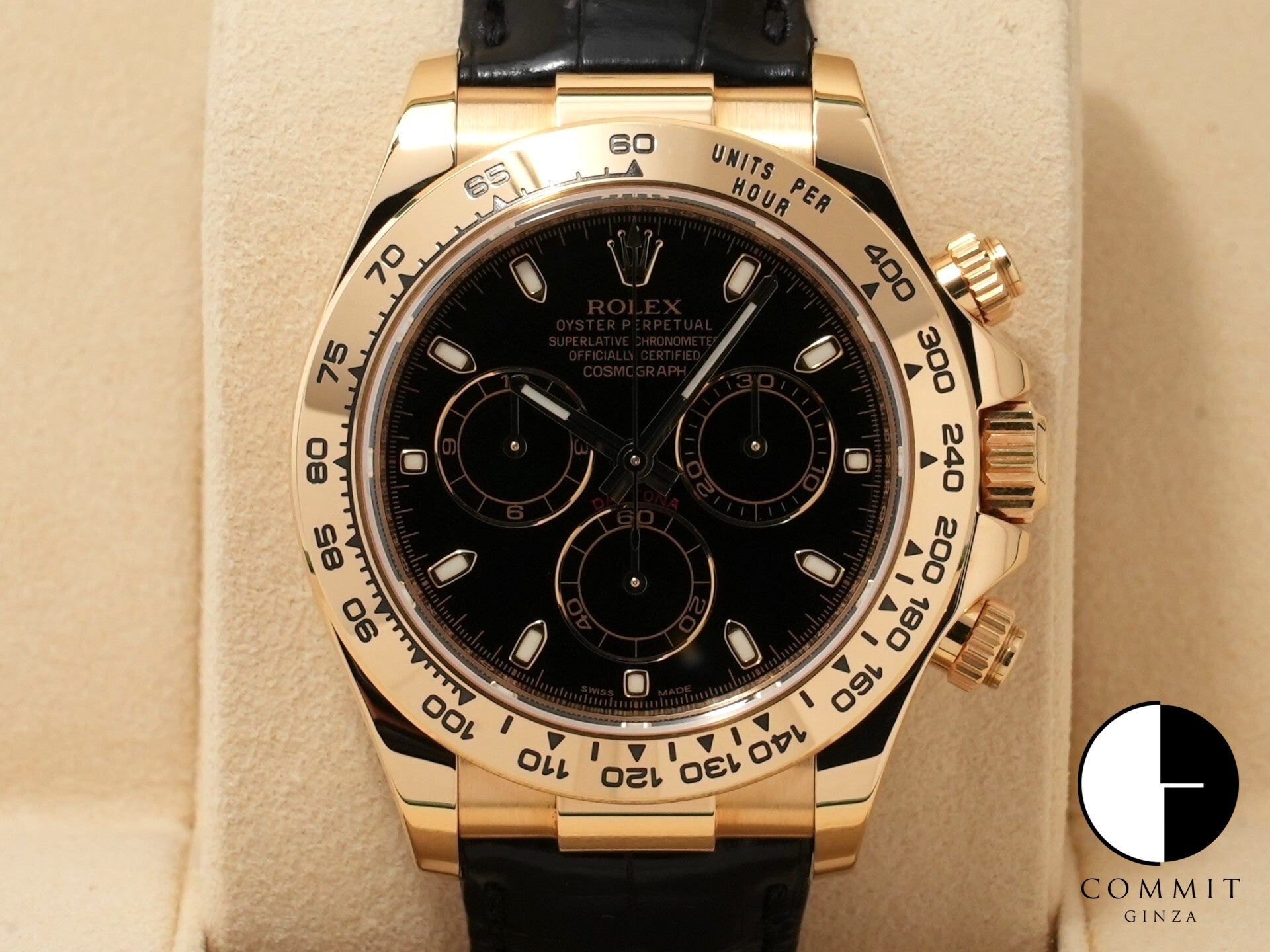 ロレックス デイトナ Ref.116518 18KYG ブラック文字盤 美中古 whirph6k