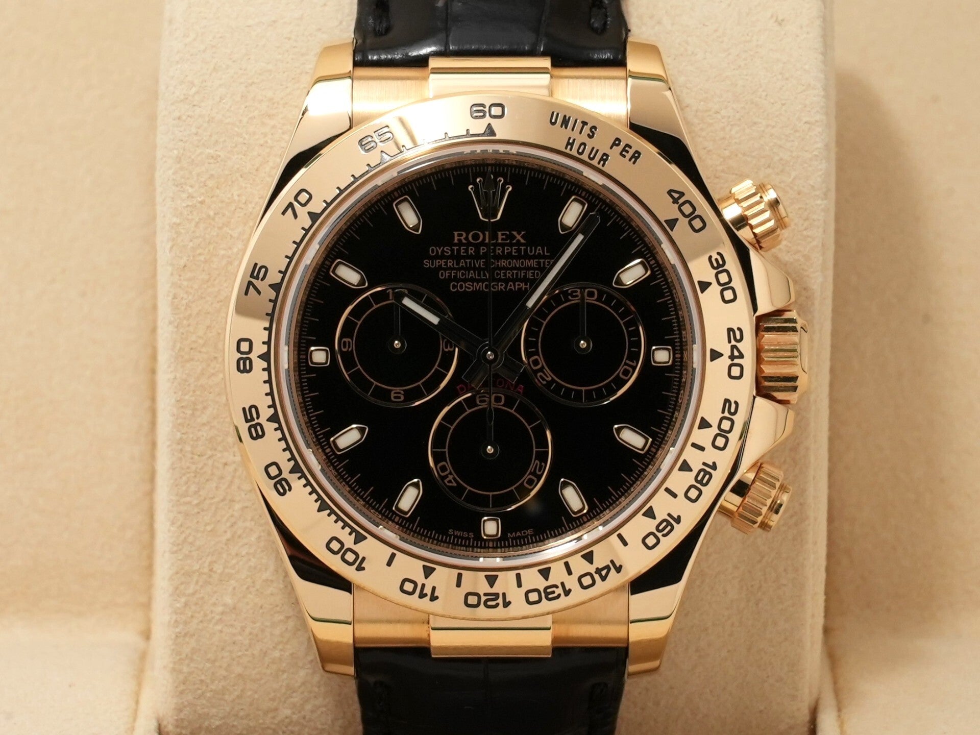 ロレックス デイトナ Ref.116518 18KYG ブラック文字盤 美中古 whirph6k