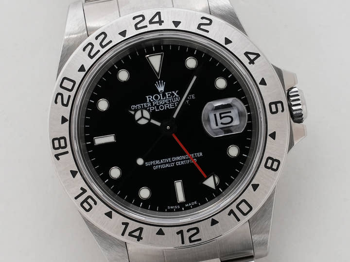 ロレックス エクスプローラーII Ref.16570 ステンレススチール ブラック文字盤